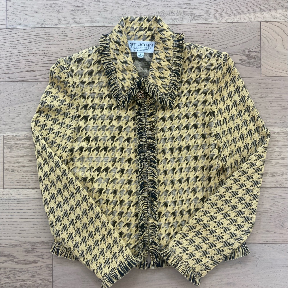 St. John Collection Yellow and Black Blazer